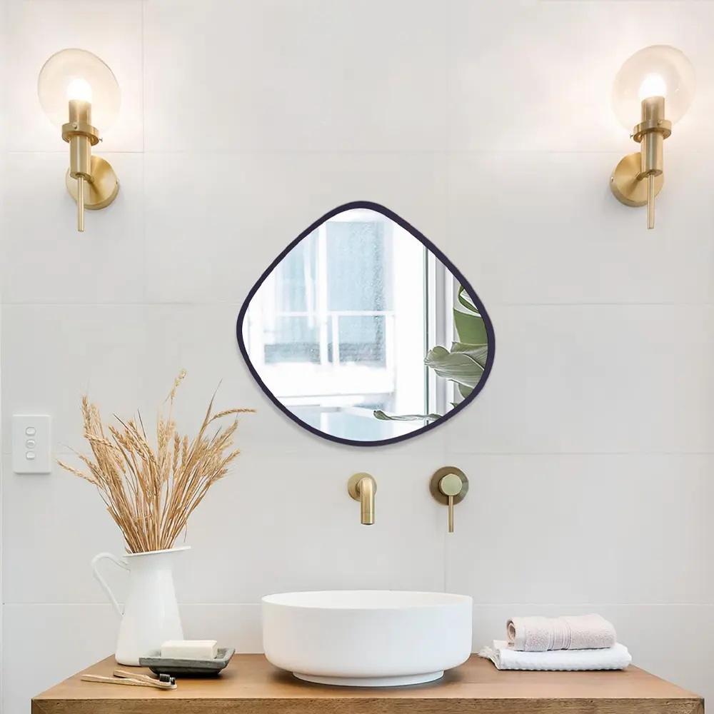10 Inch Asymmetrical Mirror for Wall, Irregular Mirror