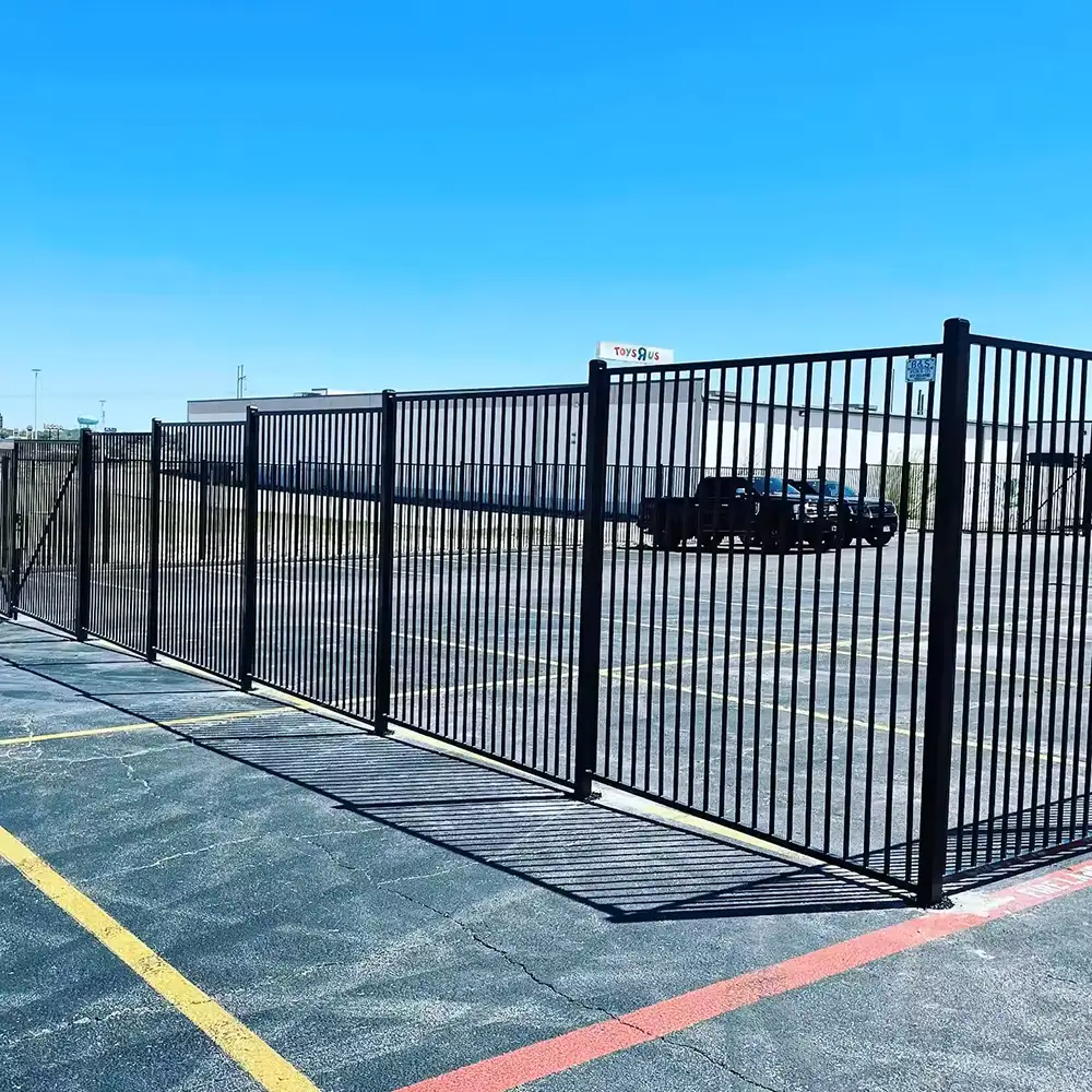 2 Rail Flat Top Aluminum Fence