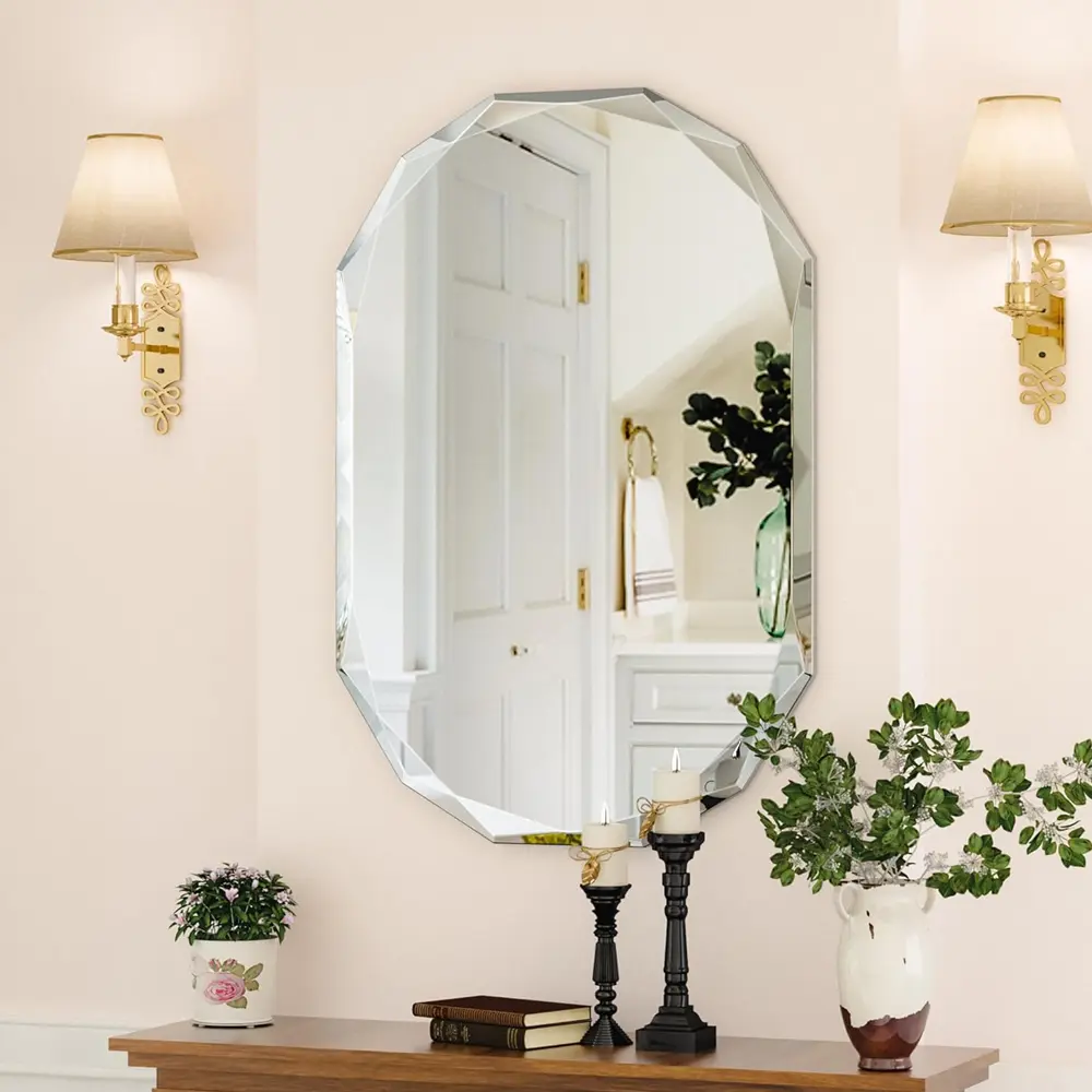 20＂ x 30＂ Oval Wall Mirror, Beveled Edge Mirror