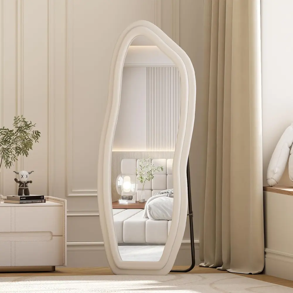 63＂ x 24＂ Irregular Wavy Floor Mirror