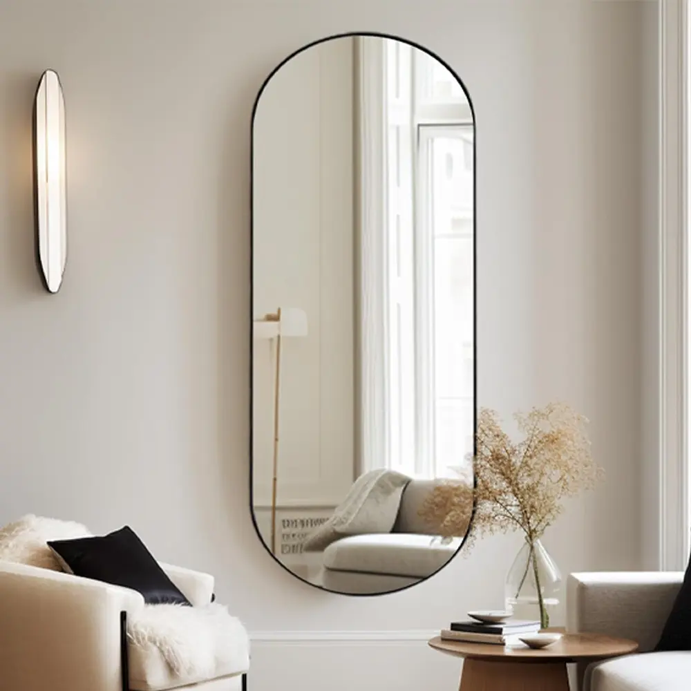 65x22 Inch Oval Arched Mirror Full Length