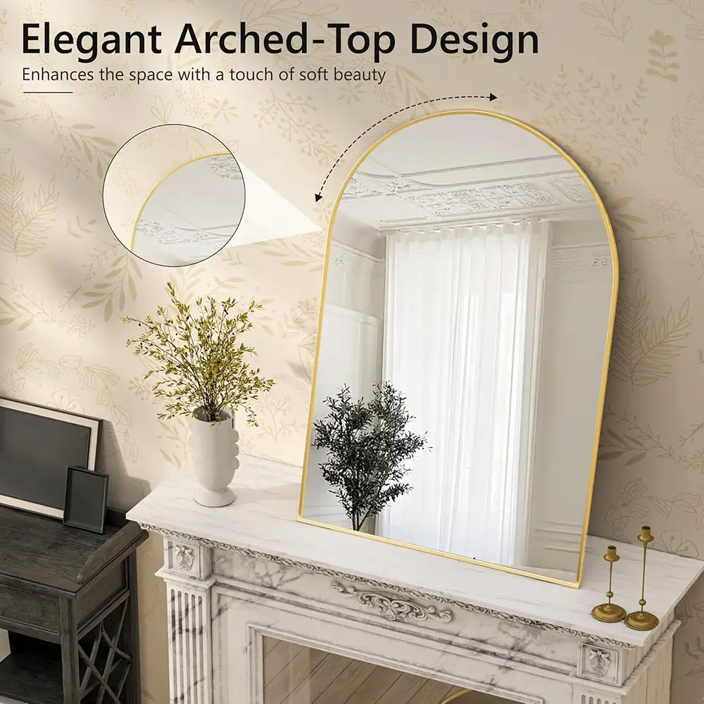 Arched Gold Mirror