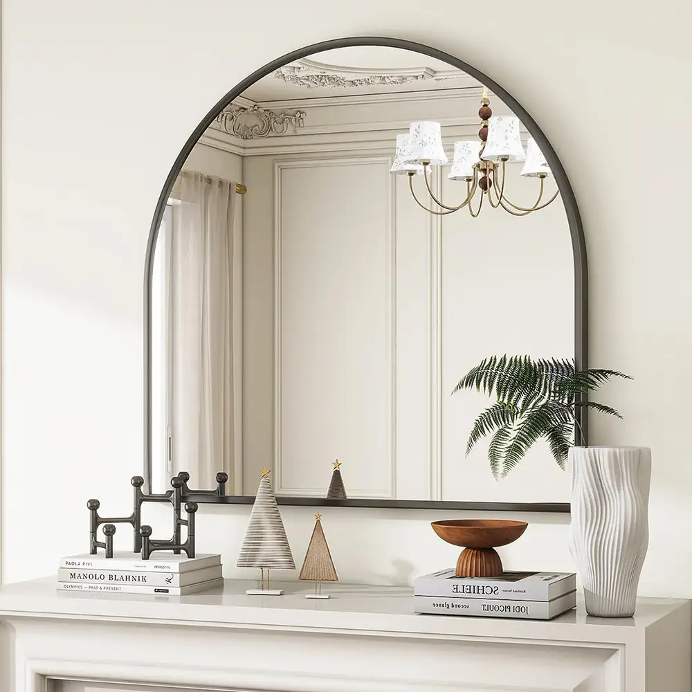 Black Arched Mirror