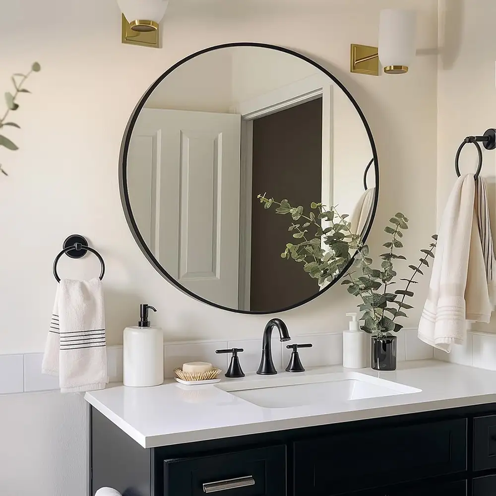 Circle Mirror for Bathroom