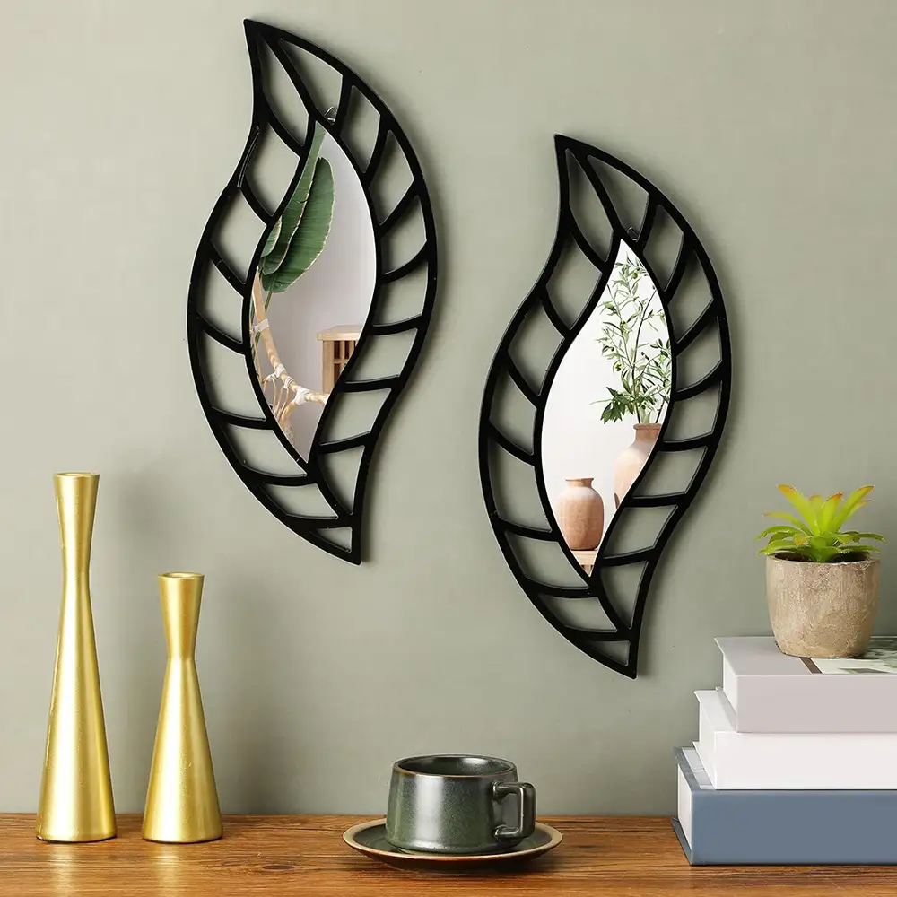 Decorative Mirrors for Wall Decor, Leaf Teardrop Mirror