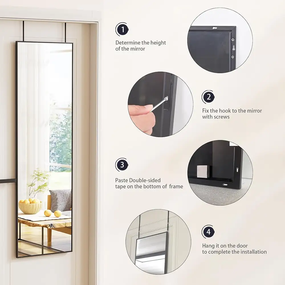 Over the Door Full Length Mirror