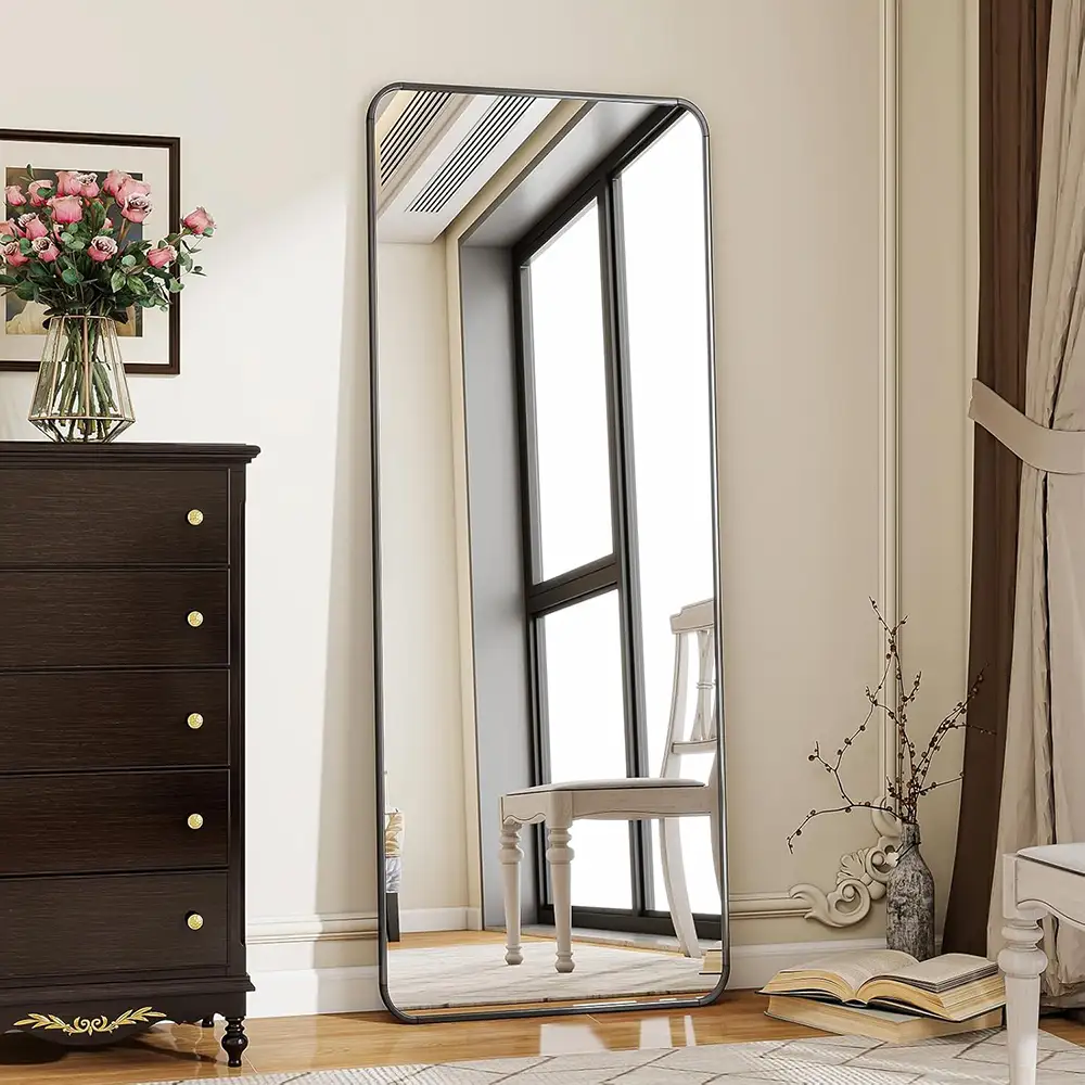 Floor Mirror Full Length, Elegant Arched Design