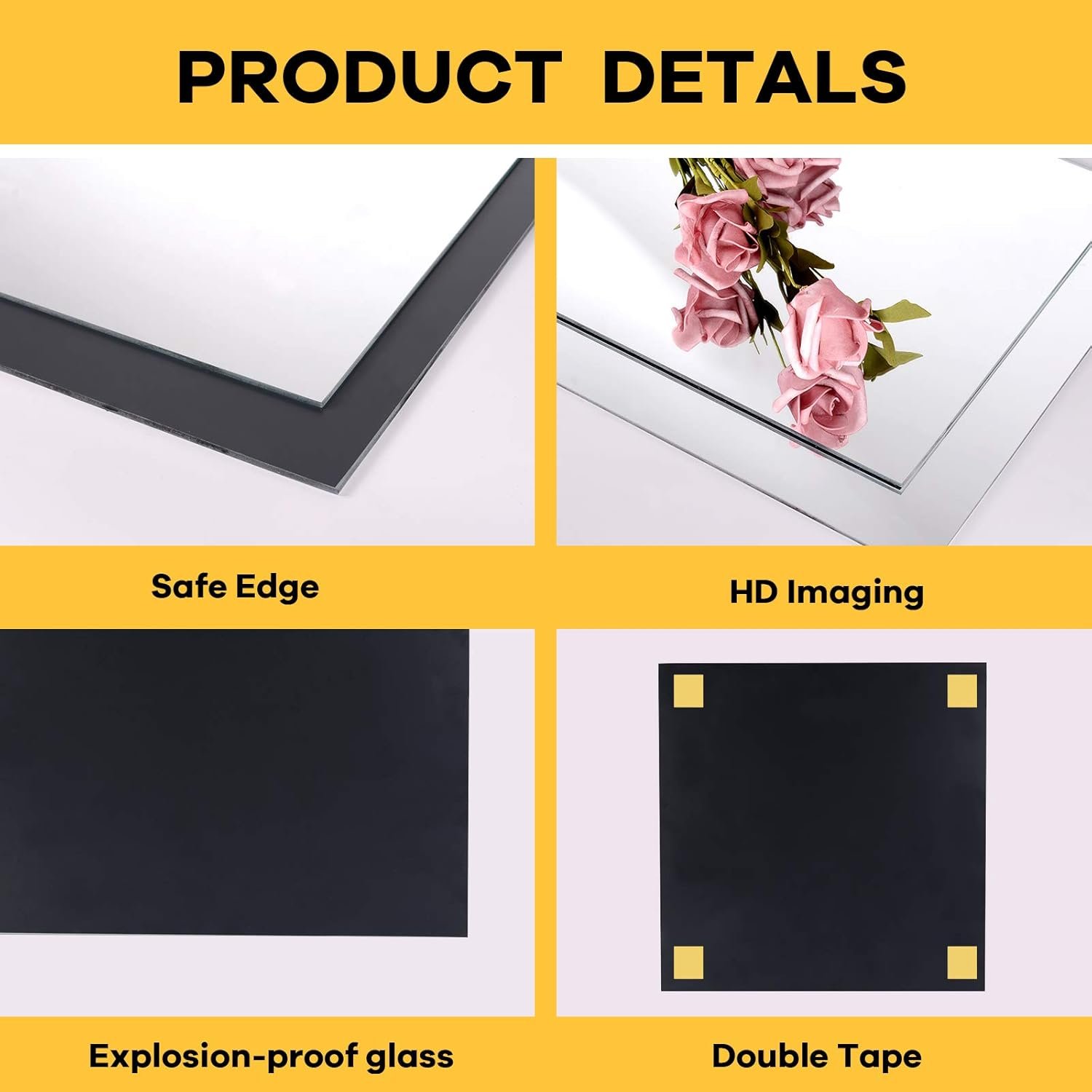 Frameless Mirrors for Wall