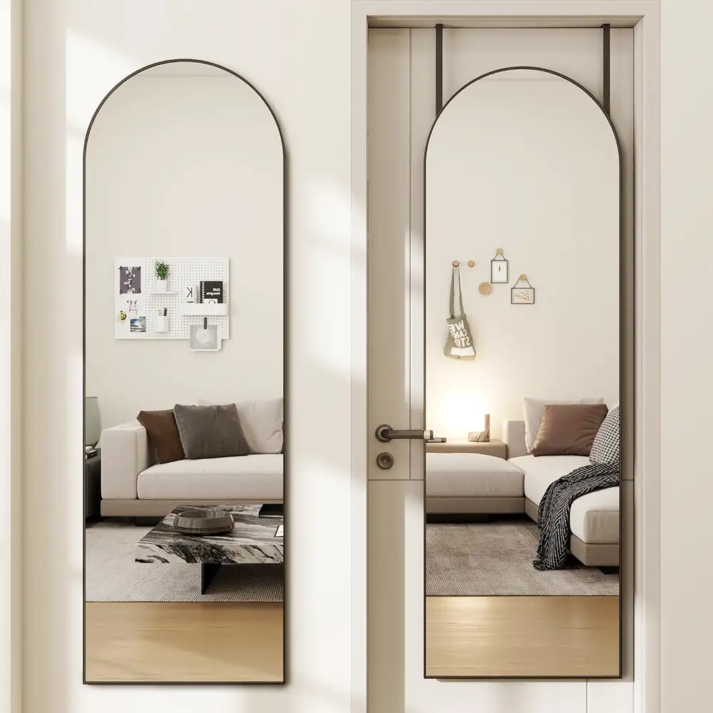 Full Body Mirror for Door, Full Body Wall Mirror Over The Door Hanging Mirror