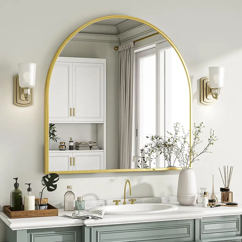 Gold Arched Mirror