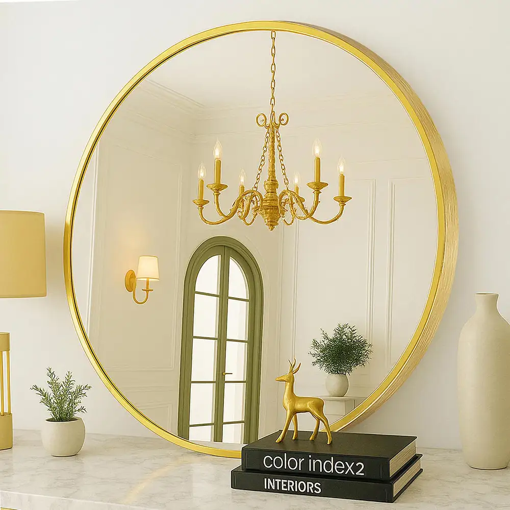 Gold Circle Mirror