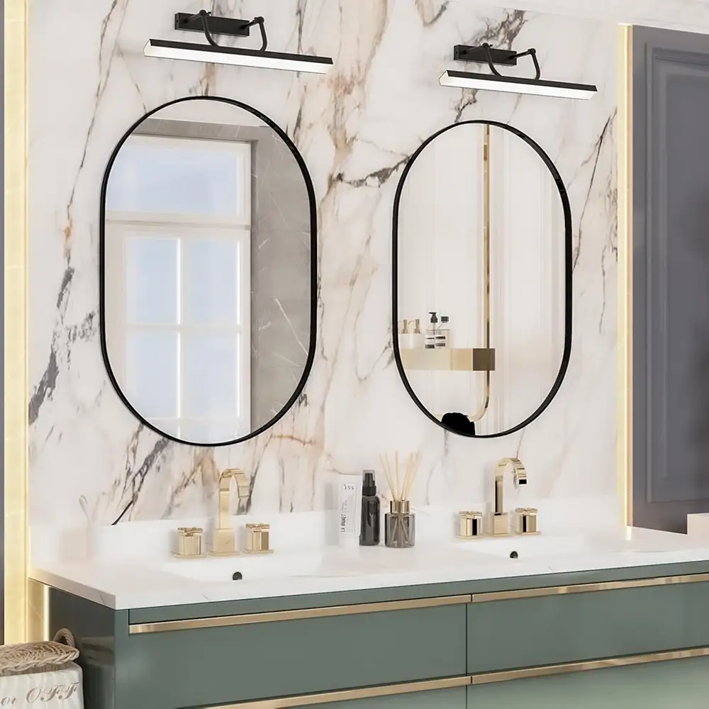 Oval Mirrors for Bathroom, Hangs Horizontal or Vertical