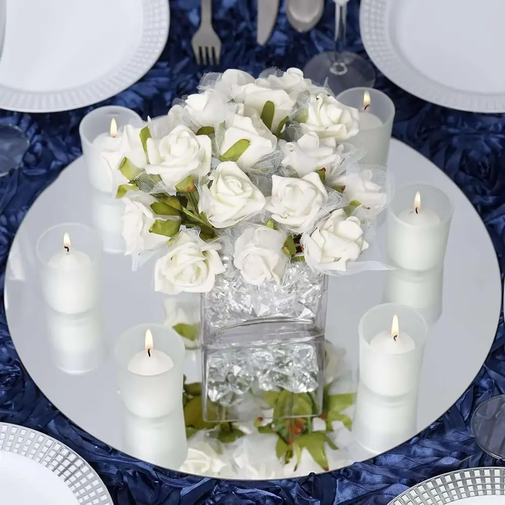 Round Mirrors for Centerpieces