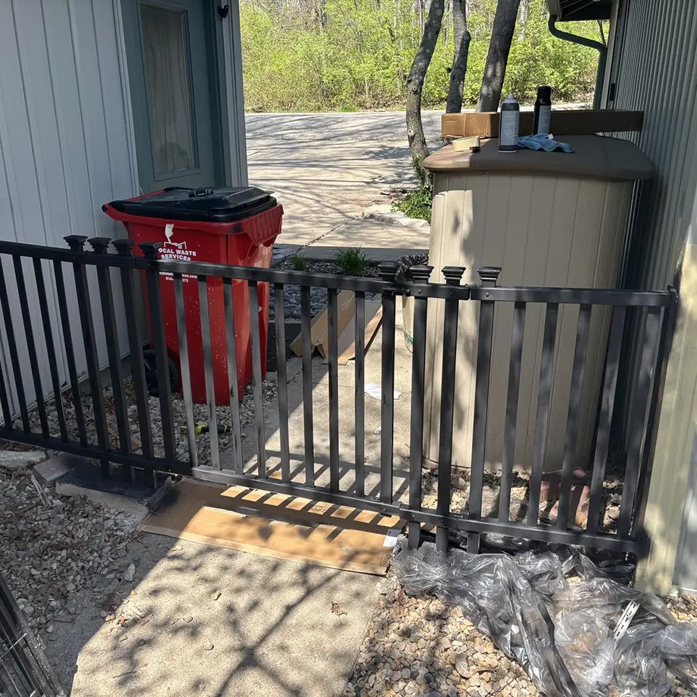 Poly-Steel Black Garden Fence Panels for Outdoor Use