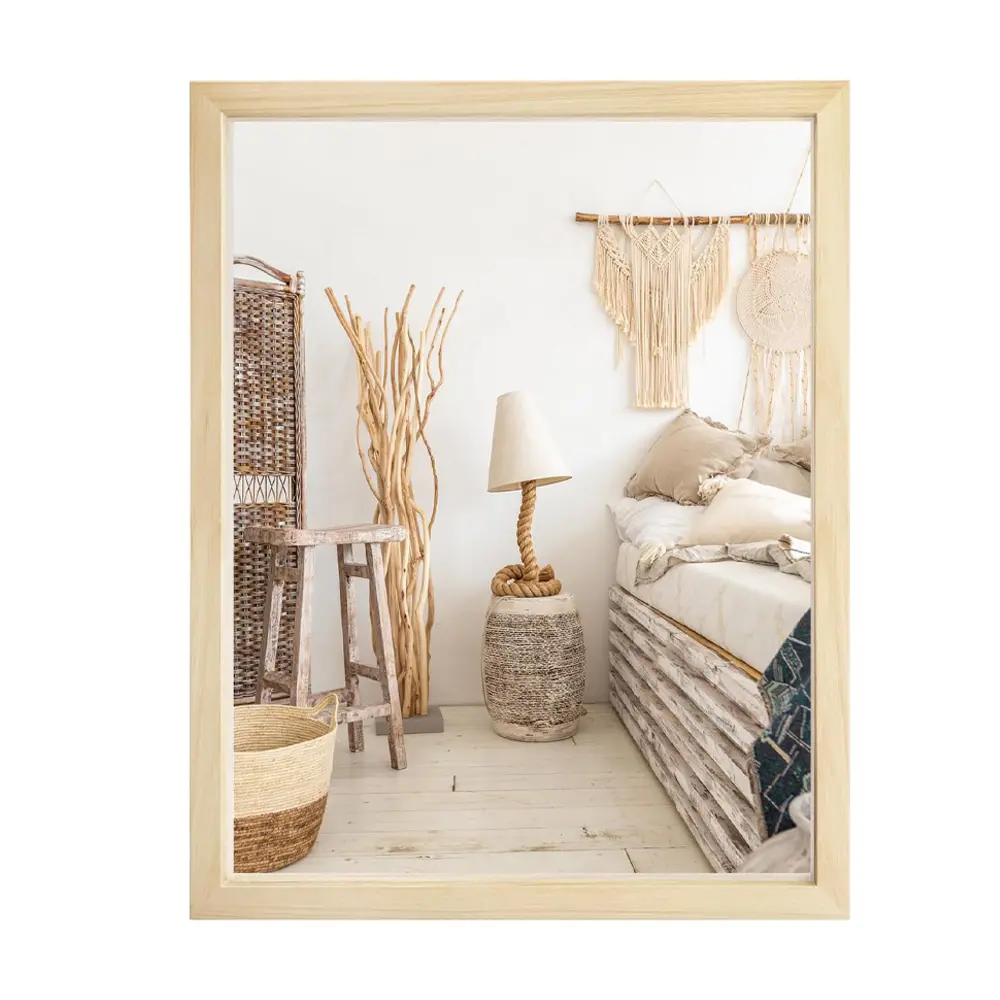 Wood Mirror for Wall, 16x20 Inch