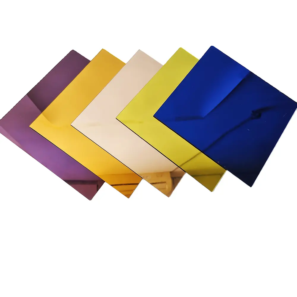 Colored Mirror Panel Silver Double Single Modern Decorative Bath Mirror Sheet Glass