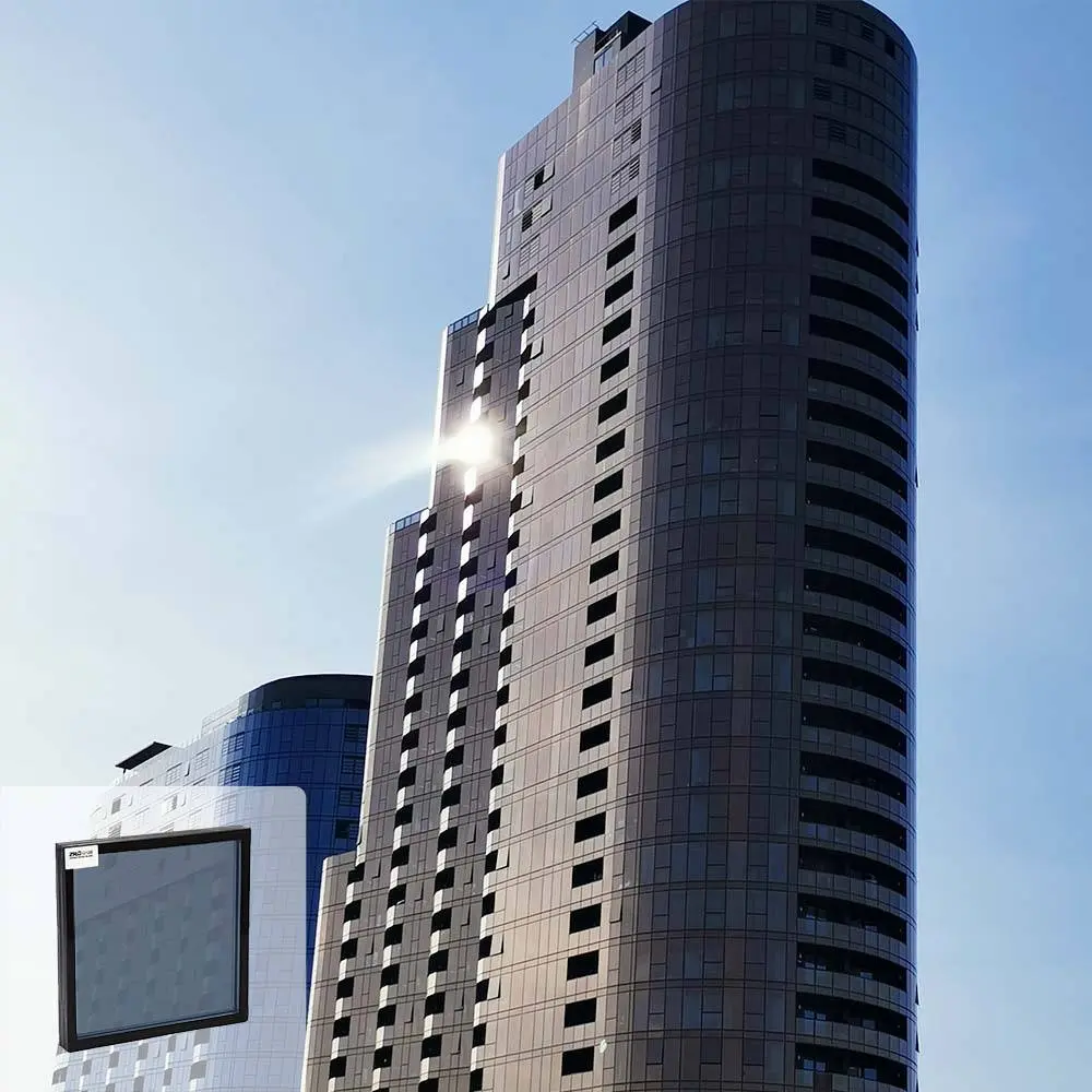 Curtain Wall Grey Glass