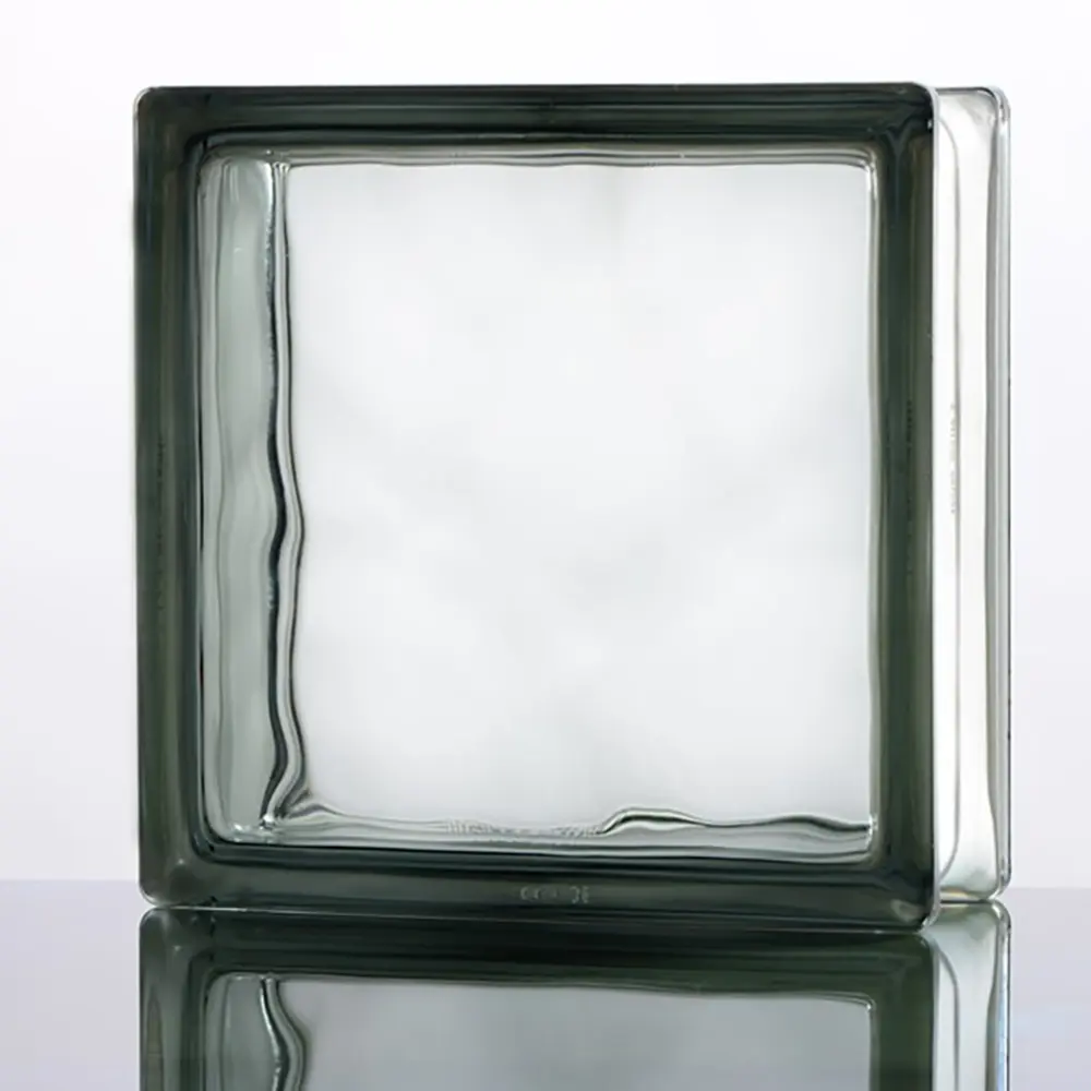 Gray Wave Glass Block