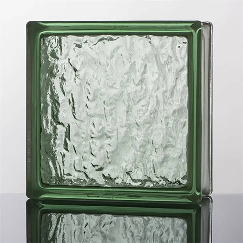 Green Ice Shadow Glass Block