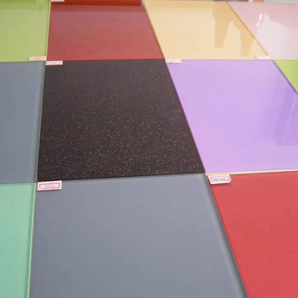 Painted Glass With Shinning Powder
