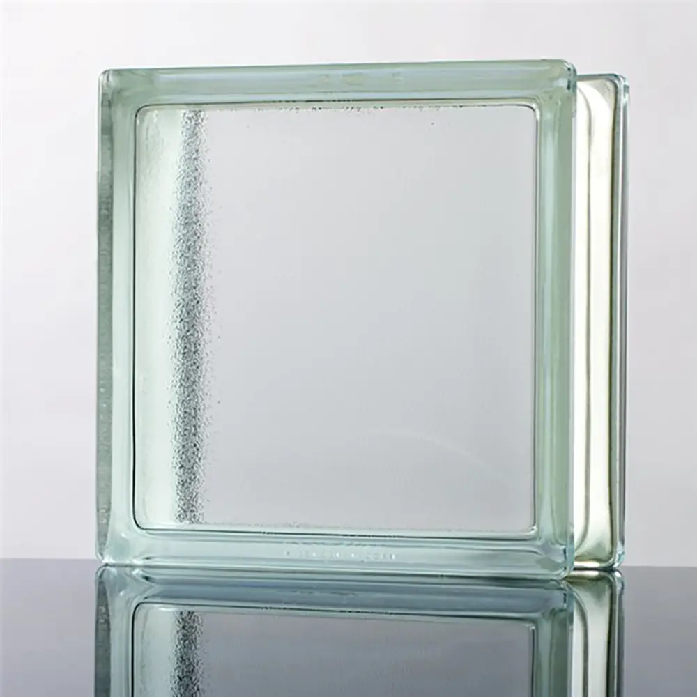 Tangerine Skin Glass Block